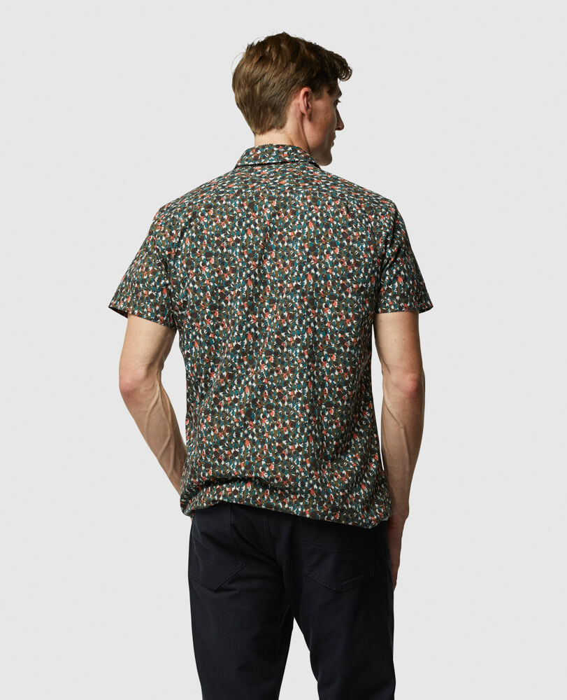 Eglinton Flat Sports Fit Shirt, DEEP FOREST, Back