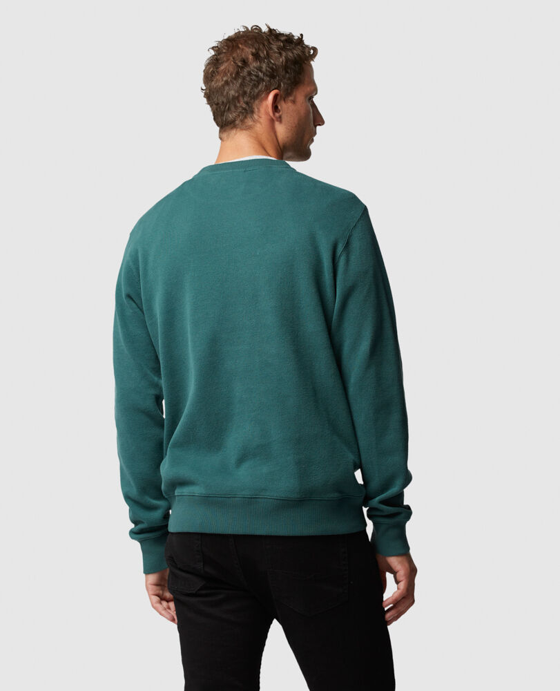 Gunn Crew Neck Sweat, EVERGREEN, Back