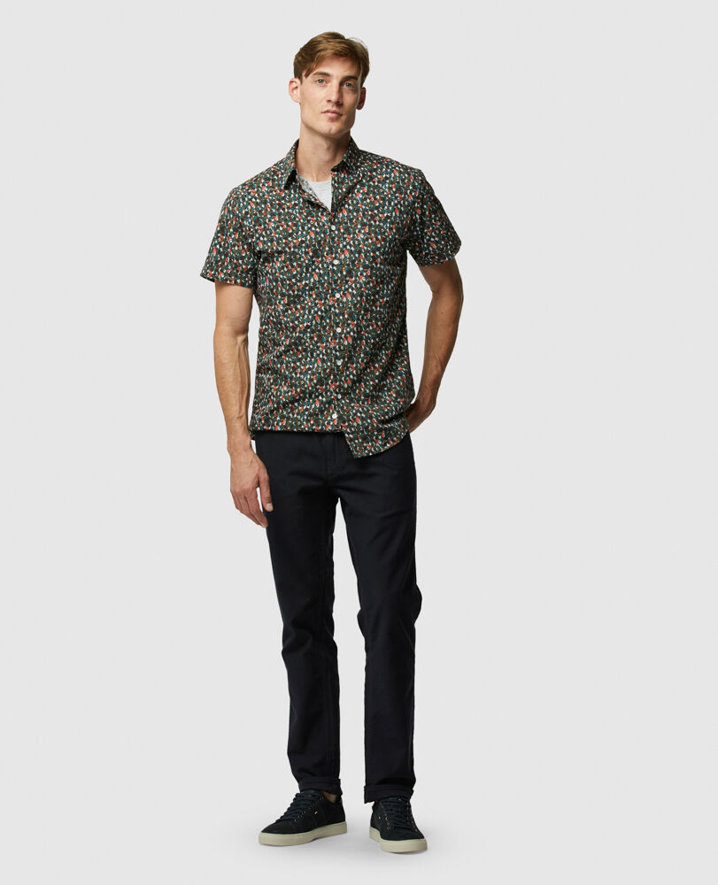 Eglinton Flat Sports Fit Shirt, DEEP FOREST, Off Front