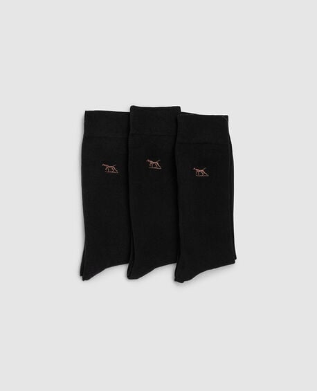 Dry Plains Three Pack Socks, ONYX