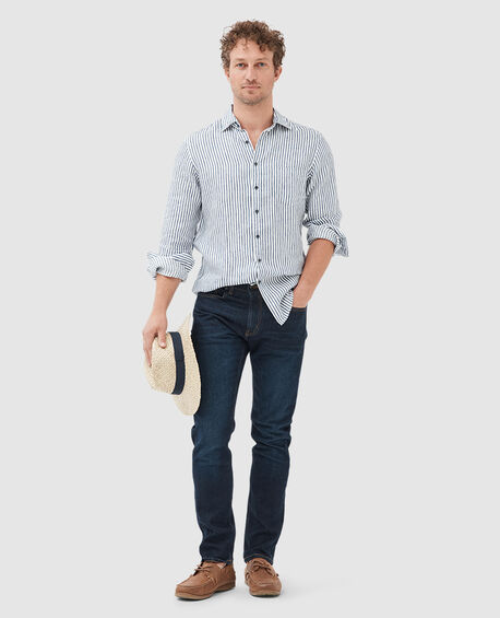 Sutton Straight Italian Denim, DARK BLUE